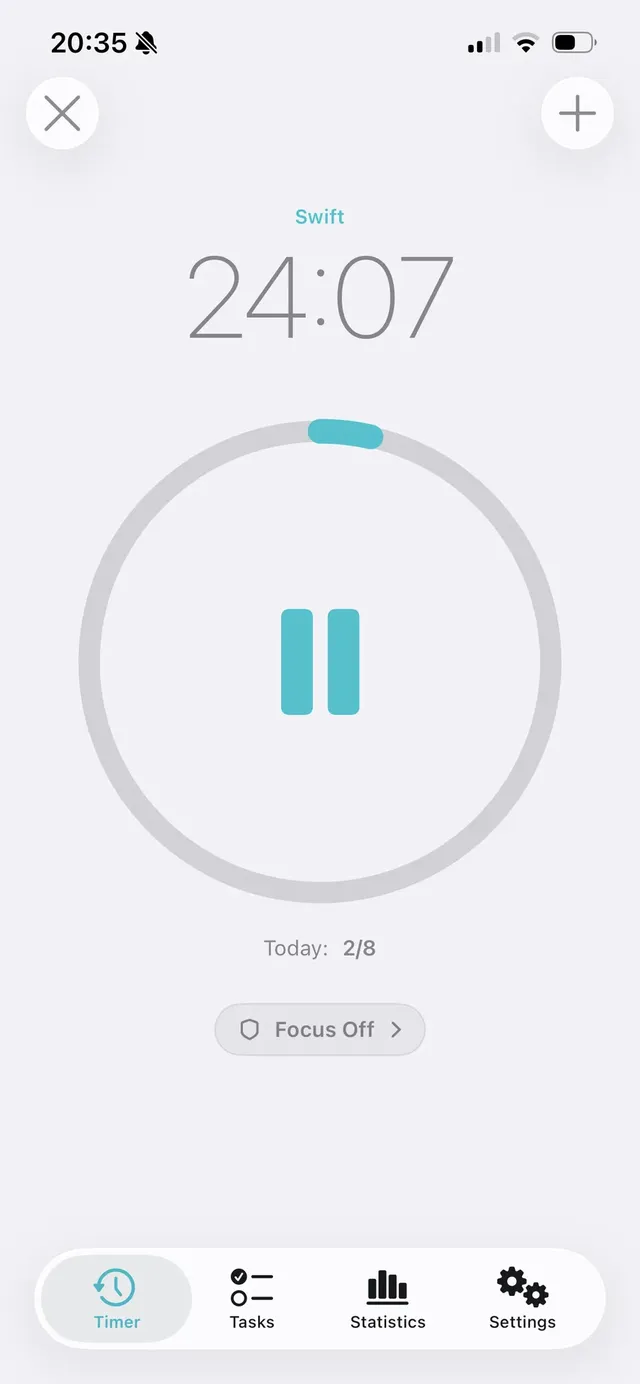 Tasker focus blocker with the Social category selected